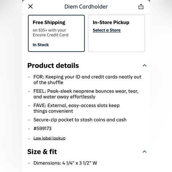 Never used - Athleta Black Wristlet and Card Case Set - Picture 3 of 4